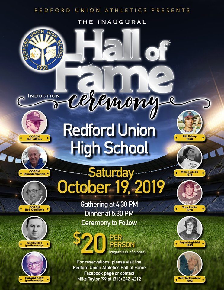 Hall of Fame Ceremony flyer